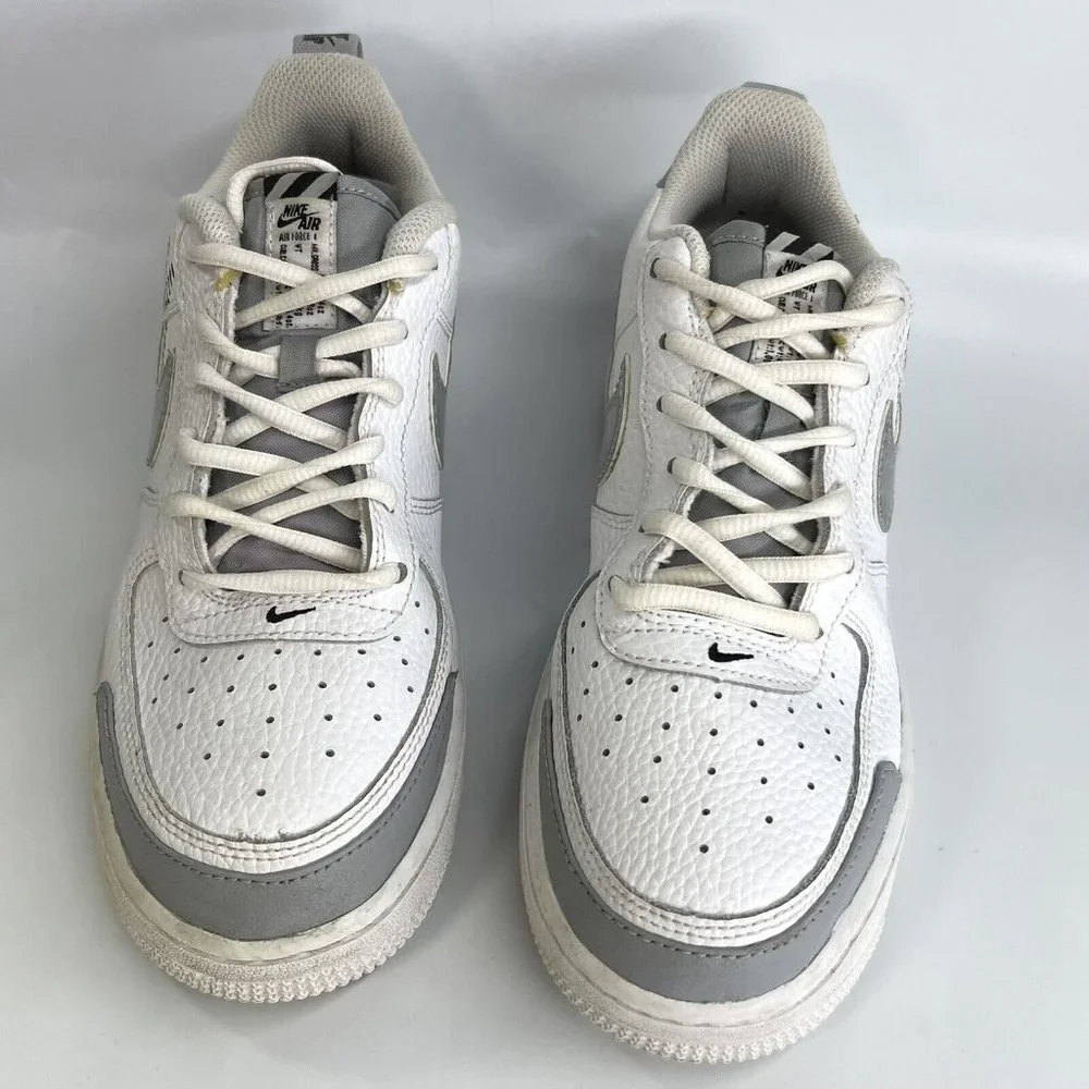 Nike Air Force 1 '07 GS Low Trainers bq5484-100 White Grey Youth US Size 6.5Y_5